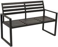DEGAMO Design Gartenbank Atlanta 2-sitzer 123cm, aus Aluminium wetterfest und