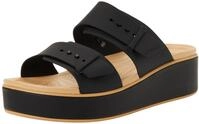 Crocs Damen Brooklyn Buckle Matte Wrap Low Wedge Keilsandale, Black Cashew, 36 EU