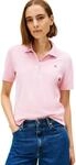 Tommy Hilfiger Damen Poloshirt Kurzarm Regular Fit, Rosa (Bonita Pink), XS