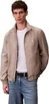 Calvin Klein Herren Blouson Jacke Unfilled Nylon Harrington mit Seitentaschen, Beige