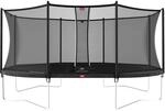 BERG Grand Favorit Regular Trampolin oval 520 cm Grau | inkl. Sicherheitsnetz...