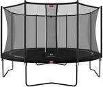 BERG Favorit Trampolin &Oslash; 430 cm schwarz | Safety Net Comfort Sicherheitsnetz 
