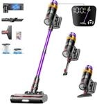 Akku Staubsauger 50000Pa/600W/65Mins 1,8L Staubsauger Kabellos mit OLED-Display.