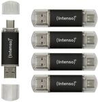 Intenso Twist Line Dual USB-Stick 5X 32GB - Super Speed USB 3.2 Gen 1x1 mit bis zu 70
