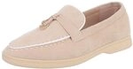 Ital Design Damen Loafer mit Blockabsatz, runde Spitze
