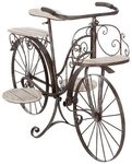 HESPERIDE Atmosphera - Pflanzenst&auml;nder Fahrrad - Metall und Holz - schwarz - H59 cm