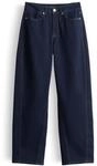 someday Damen Barrel | CELLMA Long Barrel Jeans aus Denim Mid Rise mid Rinsed Blue,