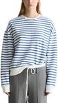 Marc OߴPolo Denim Damen Sweatshirt gestreift Oversize Fit, Blau (Medium Blue Multi