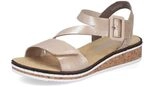 Rieker Damen Keilsandalen V3660, Frauen Sandalen,Sommerschuhe,Freizeitschuhe,offene