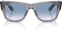 Ray-Ban RB 0840S 68463F 51 Mega Wayfarer Unisex Square Clear Grey Bone...