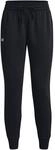 Under Armour Damen Rival Fleece Joggers Hose, Black / White White, XXL EU