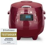 REISHUNGER Digitaler Reiskocher klein, bordeaux | 0,6 L bis 3 Personen 