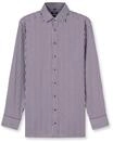 OLYMP Herren Oberhemd Langarm 120984,Block Streifen,Modern Fit 20,New Kent,aubergine