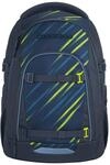 coocazoo Mate Schulrucksack &bdquo;Fast Lime&rdquo;, schwarz-blau, ergonomischer &