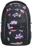 Coocazoo PORTER Schulrucksack &bdquo;Floral Artnight&rdquo;, schwarz-blau, ergonomischer &