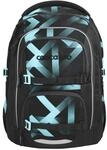 Coocazoo PORTER Schulrucksack &bdquo;Laser Lights&rdquo;, schwarz-t&uuml;rkis, ergonomischer &
