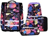 McNeill Schulranzen Perfecto Disney Schoolbag Set 8-teilig Stitch Black bunt