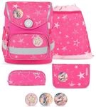 Belmil Compact mit Patches Schulranzen Set 5-teilig mit Brustgurt (405-41/AG/B/S)