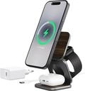 KU XIU X40 Turbo Qi2.2 25W 3-in-1 Ladestation f&uuml;r iPhone 17/16/15/14/13/12, 5W f&uuml;r