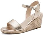 Tamaris Damen Sandalette mit Keilabsatz, metallic, 37 EU