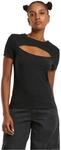 Urban Classics Ladies Short Cut Out Tee Black, S