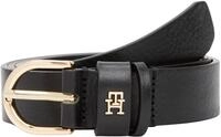 Tommy Hilfiger Damen G&uuml;rtel Essential Effortless 2,5 cm Lederg&uuml;rtel, Schwarz
