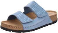 Rohde Damen Pantolette Leder Kork Klettverschluss Glitzer Soave 5414, Gr&ouml;&szlig;e:41 EU,