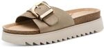 Tamaris Damen Fu&szlig;bett Pantolette mit Trichterabsatz, beige, 37 EU