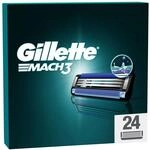 Gillette Mach 3 Klingen Herren, 24 Original Rasierklingen, Blau - Ersatzklingen