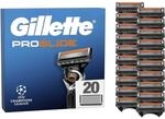 Gillette Proglide Rasierklingen Herren, 20 Original Ersatzklingen, Schwarz -