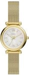 Fossil Carlie Watch f&uuml;r Damen, Goldfarbenes Quarz-Dreizeigerwerk mit