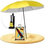 STYNGARD Reise Sonnenschirm mit UV Schutz 50+ [155 cm ⌀] - Strandschirm