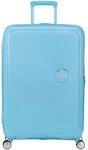 American Tourister Soundbox Spinner 77/28 TSA EXP Trolley Blueberry Fizz hellblau