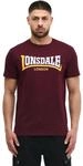Lonsdale Herren T-Shirt Normale Passform Two Tone XXXL, Oxblood/Yellow