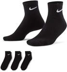 NIKE Socken SX7667 010 Black 3er Pack Schwarz, Gr&ouml;&szlig;e:L = 42-46, Farbe:010