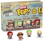Funko Bitty POP! 4 Pack: One Piece - Monkey D. Luffy, Roronoa Zoro, Axe-Hand Morgan,