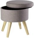 ECHTWERK Sitzhocker Max, Sitztruhe, Sitzw&uuml;rfel, rund, mit Stauraum, Deckel
