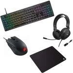 Corsair K55 Core Tastatur + Harley RGB Pro Mouse + HS35 v2 Surround Kopfh&ouml;rer +