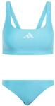 adidas Women's 3 Stripes V-Back Bikini, Lucid Cyan/Flash Aqua, 40