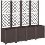 vidaXL Pflanzk&uuml;bel mit Rankgitter, Blumenk&uuml;bel mit modularem Design...