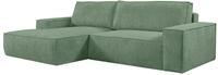 Vente-unique - Ecksofa mit Schlaffunktion - Ecke Links - Cord - Mandelgr&Atilde; &Acirc;...