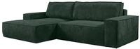Vente-unique Ecksofa mit Schlaffunktion - Ecke Links - Kord - Gr&Atilde; &Acirc; &Acirc;&Acirc; &Atilde;...
