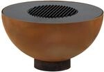 BBQ-Toro Feuerschale mit Grill &Oslash; 60 cm | Rostoptik | Feuerplattengrill, Outdoor