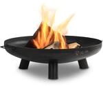 BBQ-Toro Feuerschale &Oslash; 80 cm | Schwarz | Outdoor Feuerstelle mit DREI Standbeinen
