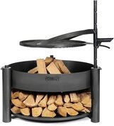 CookKing Feuerschale Montana X 60 mit Holzlager und Zubeh&ouml;r aus Rohstahl &Oslash; 60...