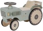 Little Dutch Traktor Rutschfahrzeug mit Lenkrad Holz Kinder Laufrad gr&uuml;n - Little