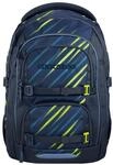 coocazoo Porter Schulrucksack &bdquo;Fast Lime&rdquo;, schwarz-blau, ergonomischer &