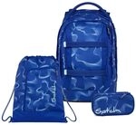 Satch Pack Schulrucksack Set 3tlg. inkl. Schlamperbox und Sportbeutel (Vibrant Blue)