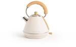 CREATE/KETTLE RETRO M/Elektrischer Wasserkocher Cremewei&szlig;/Schnelles Aufkochen,