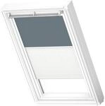 VELUX Original Dachfenster Duo Verdunkelungsrollo f&uuml;r PK06, Blaugrau, mit wei&szlig;er